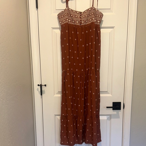 Spiritual gangster Brown boho Maxi Dress - Picture 1 of 8